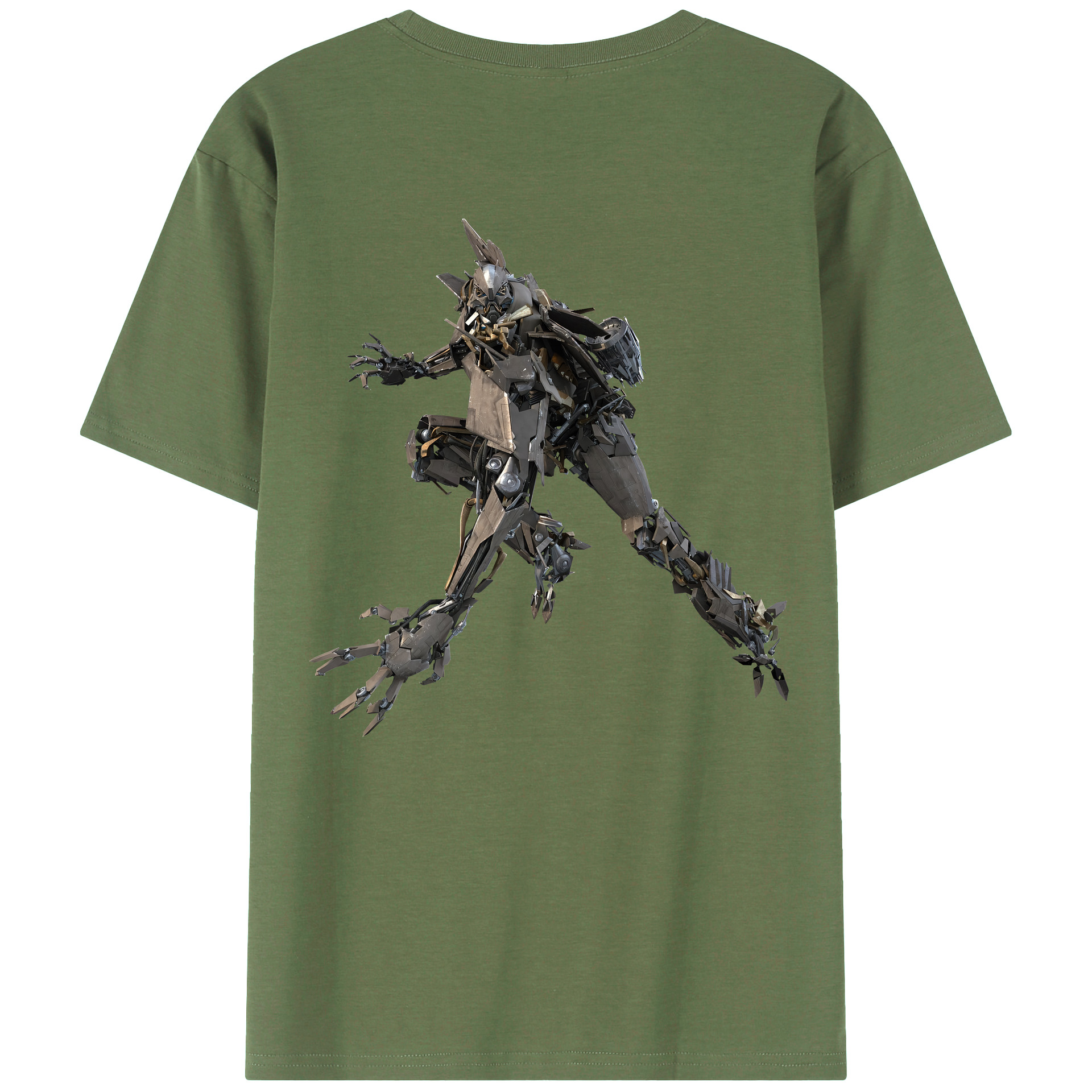 （画像用） Transformers トランスフォーマー 綿100％ メンズ半袖Tシャツ（バックプリント） 通気性